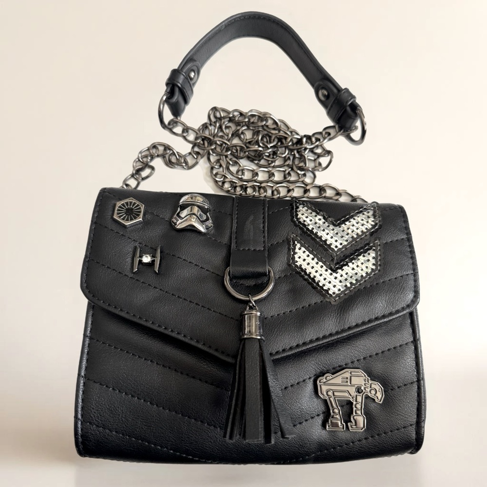 Star Wars Bioworld Last Jedi Dark Side Quilted Chain Strap Crossbody Bag Purse